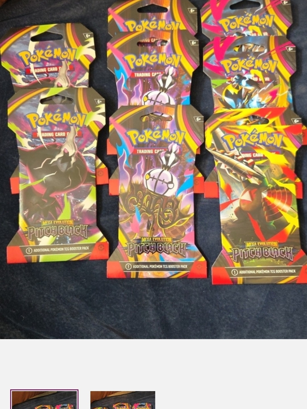 8 Pokemon Card Packs Mega Evolution Pitch Black
